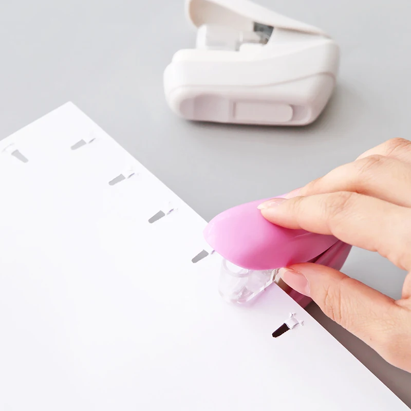 

Creative Stapleless Stapler No Needle Mine Manual plastic Stapler Staple-Free stapler Office School Stationery