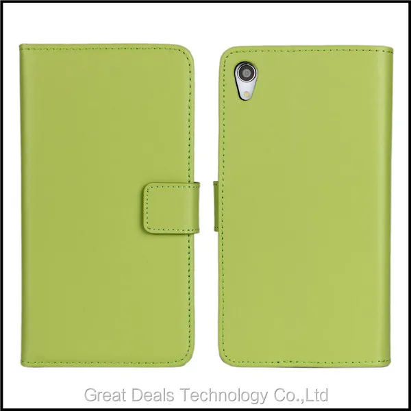 Чехол из натуральной кожи для Sony Xperia Z2 L50W D6503 с 11 видами+ Бесплатный протектор экрана - Цвет: Армейский зеленый