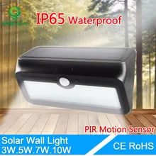 

GreenEye Waterproof LED Solar Light 3W 5W 7W 10W 2835 SMD ip65 Solar Power Outdoor Solar lamps PIR Motion Sensor Wall Lamp 3.7V
