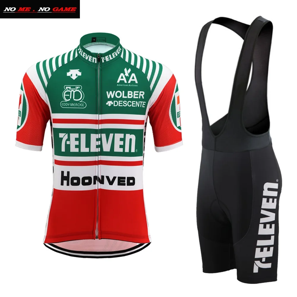 

Cycling jersey 7 retro men vintage bike clothing wear road mtb Mountain team racing red green top maillot ciclismo ropa eleven