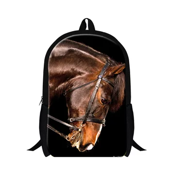 

Dispalang 3D Animal Horse Print Backpack Children School Bags Students Shoulder Book Bag Casual Men's Women Travel Bag Mochila