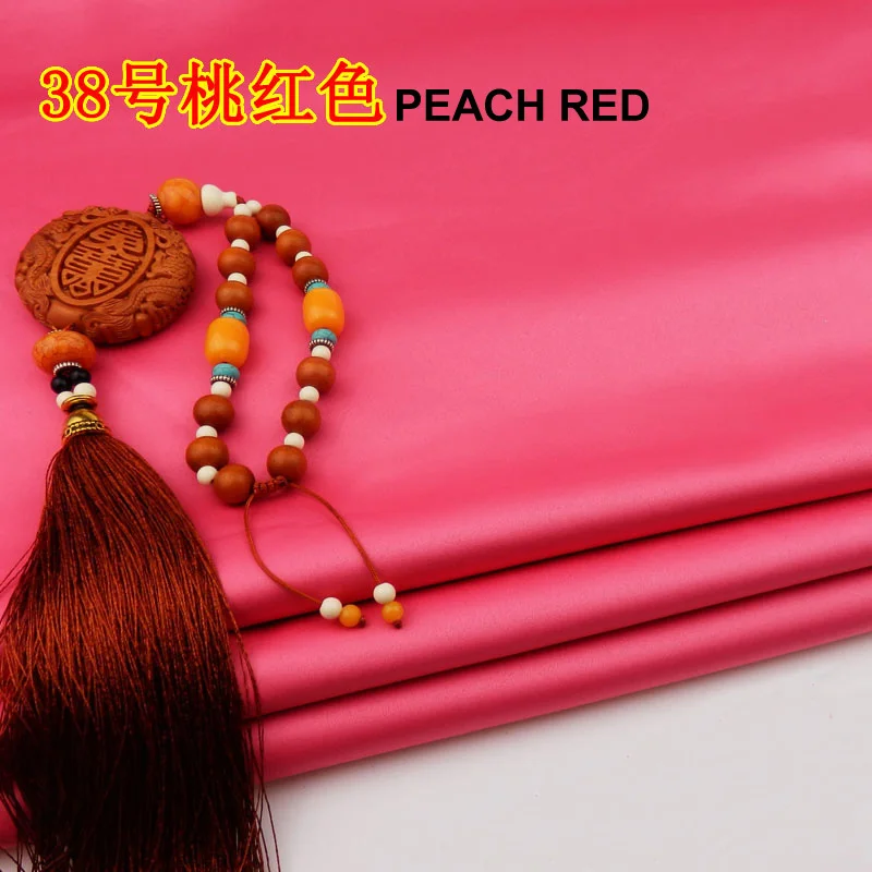 Подкладка из полиэстера скучно атласной ткани 150 см Ширина для костюм модное пальто платье - Цвет: PEACH RED