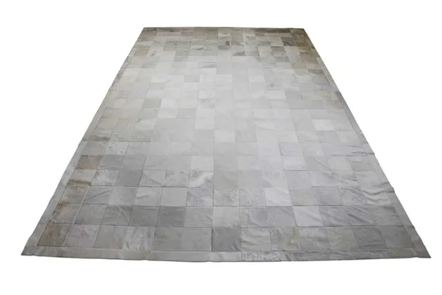 100 Genuine Leather Pure White Cowhide Patchwork Rug With Border 100 Genuine Leather Pure White Cowhide Patchwork Rug With Border Clic Design No 254
