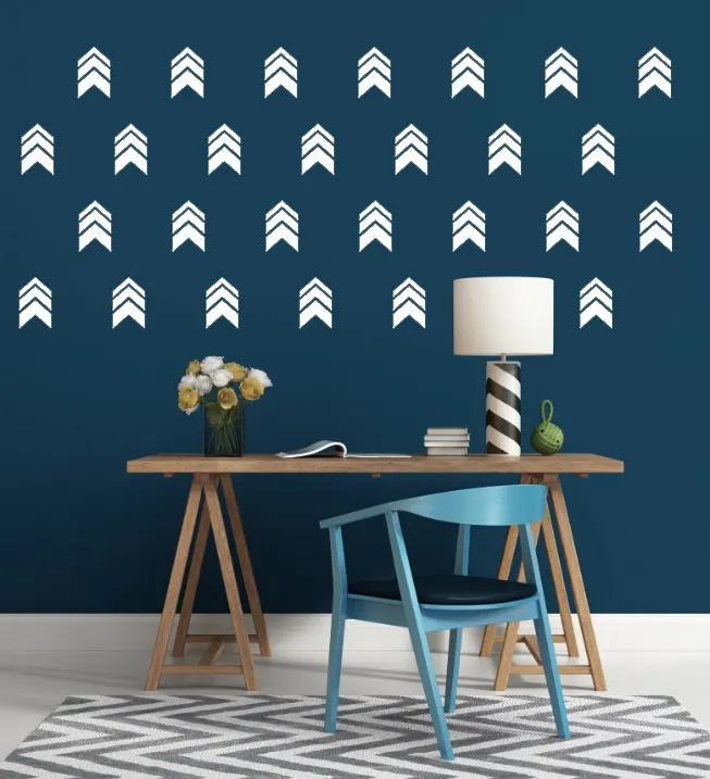 

Pattern Arrow Wall Decals Chevron Arrows Decals Nursery Wall Vinyl Stickers -Modern Kids Nursery Bedroom Wall Art Mural YO-71