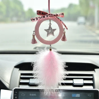 

Feather Dream Catcher Handicraft Car Pendant Fashion Auto Rearview Mirror Dreamcatcher Wind Chimes Decoration Home Room Decor