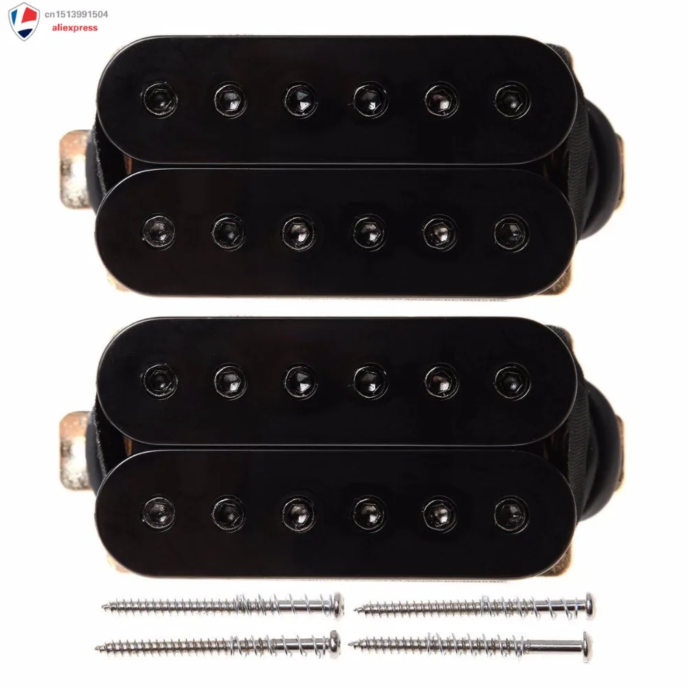 New Double Coil Metal Black Humbucker Pickups Set For Electric Guitar