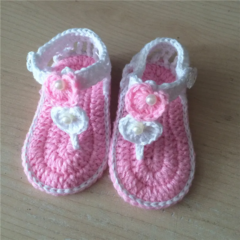 Для маленьких девочек обувь Вязание ручной шерстяные вязаные мягкое дно летняя детская одежда обувь 0-6 м Chaussure Bebe FILLE