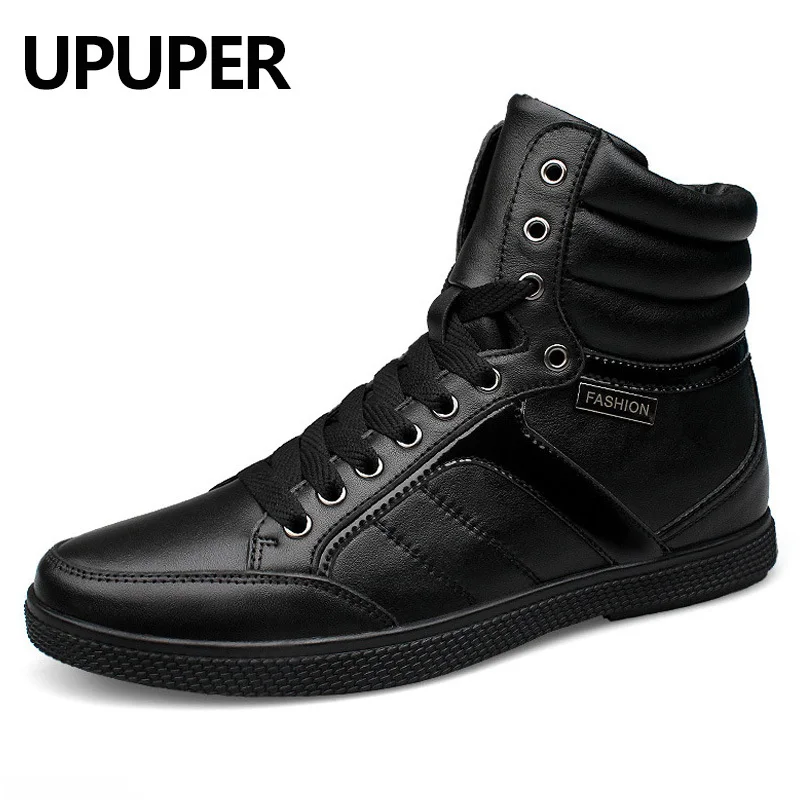 Russian Winter Warm Leg Boots Black Genuine Leather Snow Boots Lace up