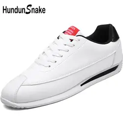 Hundunsnake белые кожаные мужские кроссовки Для мужчин Спортивная обувь Для мужчин кроссовки спортивные красовки Тренажерный зал Бег T605