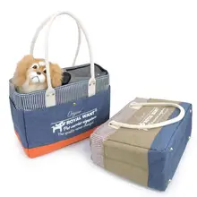 Холщовые Сумки для маленьких домашних животных, сумка для собак, сумка-переноска для кошек, сумка-рюкзак, переносная сумка для путешествий, авиакомпания, сумка-тоут, Прямая поставка