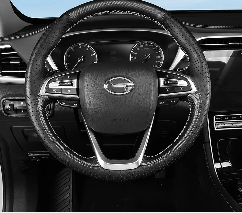 Lsrtw2017 натуральная кожа рулевого колеса автомобиля Накладка для Trumpchi Gs5 2012 2013