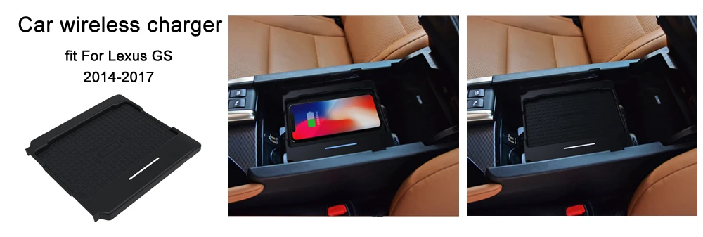 Qi автомобиля Беспроводной Зарядное устройство для iPhone Xs Max Xr X samsung S10 S9 для Lexus GS- интеллектуальный инфракрасный Автомобильный держатель для телефона на магните