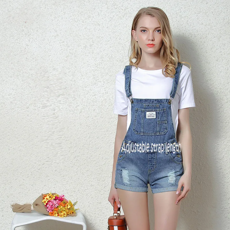 

Denim Shorts Women Slim Strap Denim Overalls Jeans Pocket Fashion College Wind Women Shorts street wear