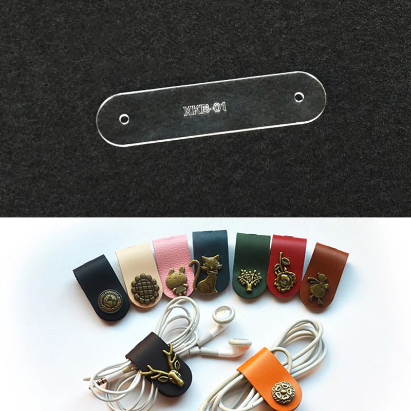 

Lychee Life 1 PC Headphone Cord Winder Sewing Pattern Acrylic Stencil Template DIY Handmade Leather Crafts Supplies