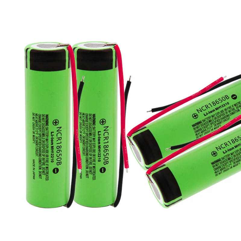 New 18650 battery 3400mah 3.7v lithium battery for NCR18650B 3400mah Suitable for Panasonic flashlight battery+ diy wire