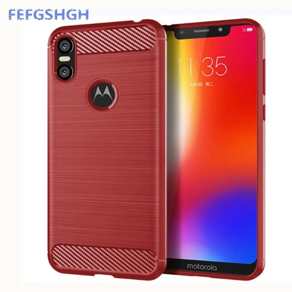 Чехол из углеродного волокна для Motorola P30 Note P 30 Play резиновый силиконовый чехол
