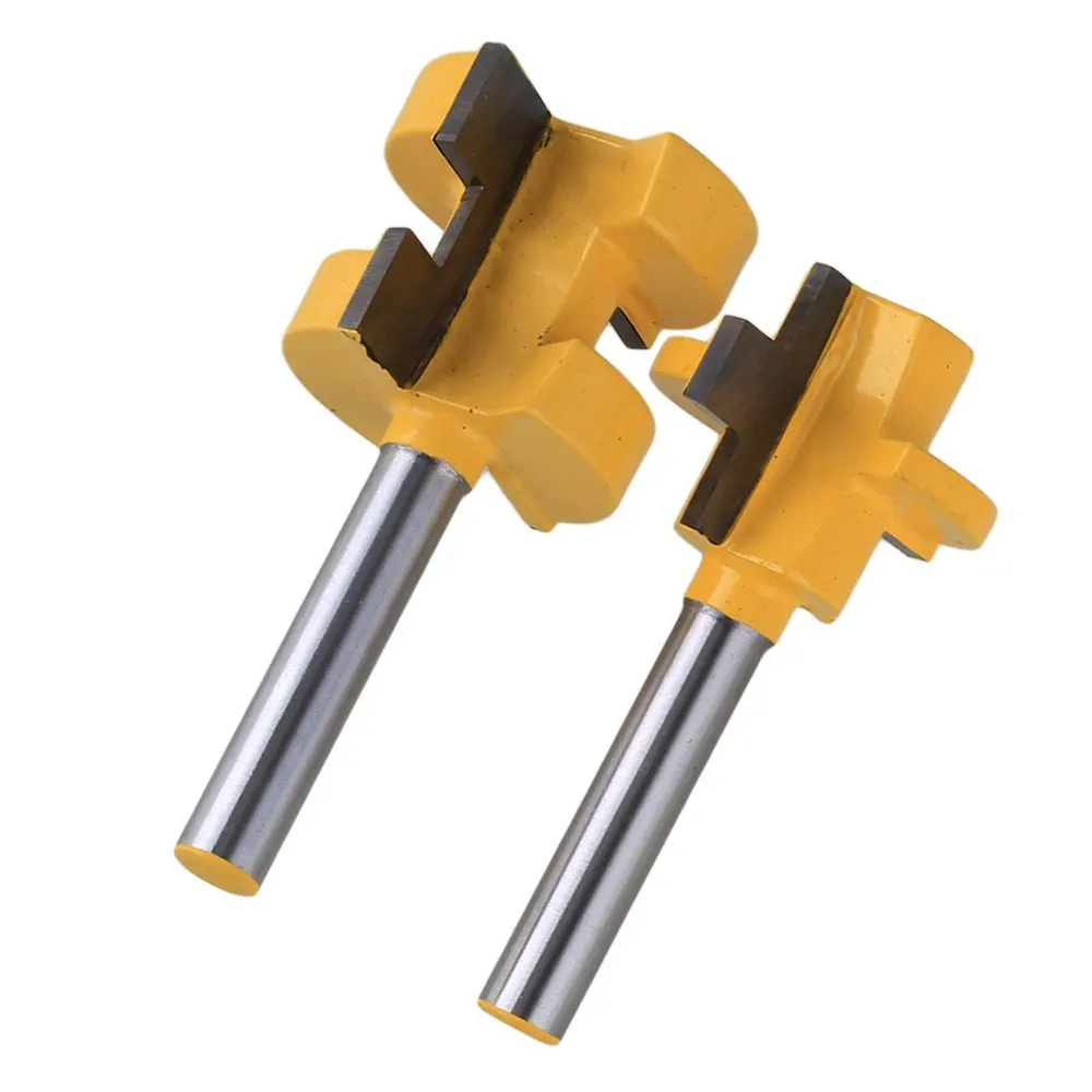 Yellow Cemented Carbide Slot Cutter Tongue and Groove Router Bits with