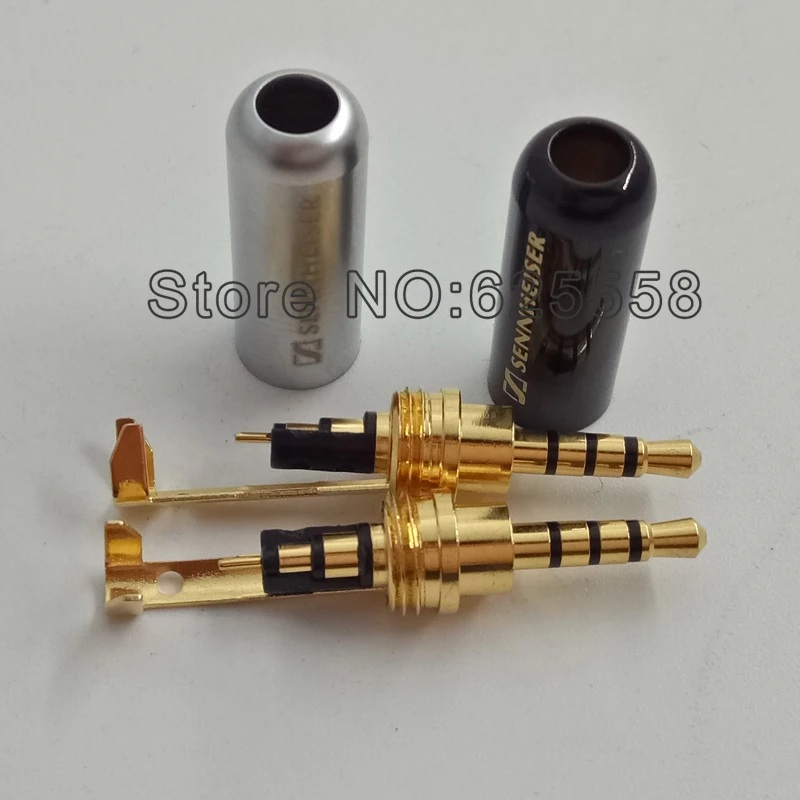 10 Pcs Copper 4 Pole Conductor 2 5mm Solder Connection Plug Jack Adapter Connector Headphone Cable Solder