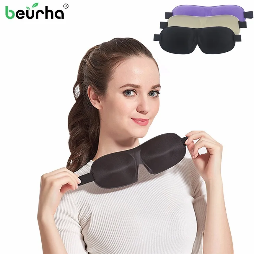 

3D Soft Comfortable Sponge Sleeping Eye Mask Cover Eyepatch Blindfold Adjustable Elastic Bandage Masks For Sleeping Mask