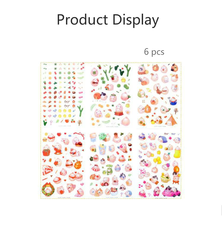 2019 Stickers Kawaii Lovely Cute Transparent Sticker Flakes Gift Seal Sticker Label School Girls Stationery Stickers