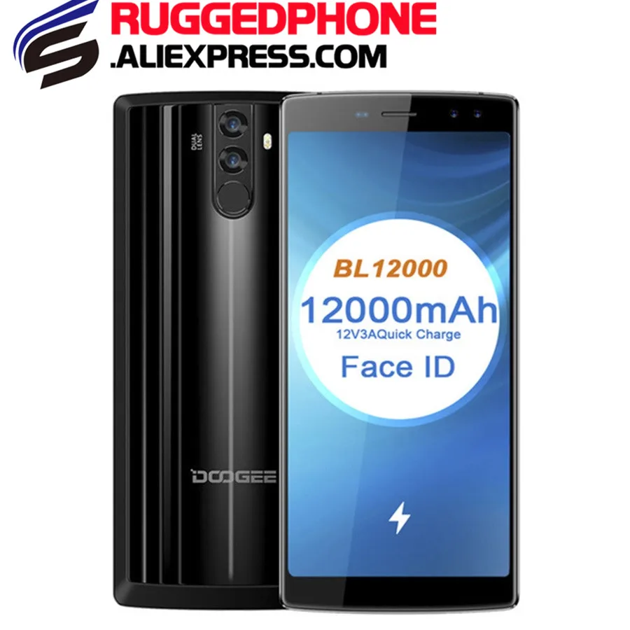 

DOOGEE BL12000 Android 7.1 6.0" FHD+ 18:9 Full Screen MTK6750T OctaCore 4GB RAM 32GB ROM 16MP Quad Cam 12000mAh OTG Mobile phon