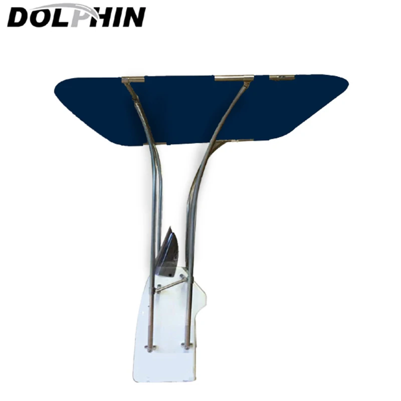 US $599.00 Dolphin SS Pro Plus Fully Adjustable Boat T TOP Navy Blue Canopy Boat Bimini Top