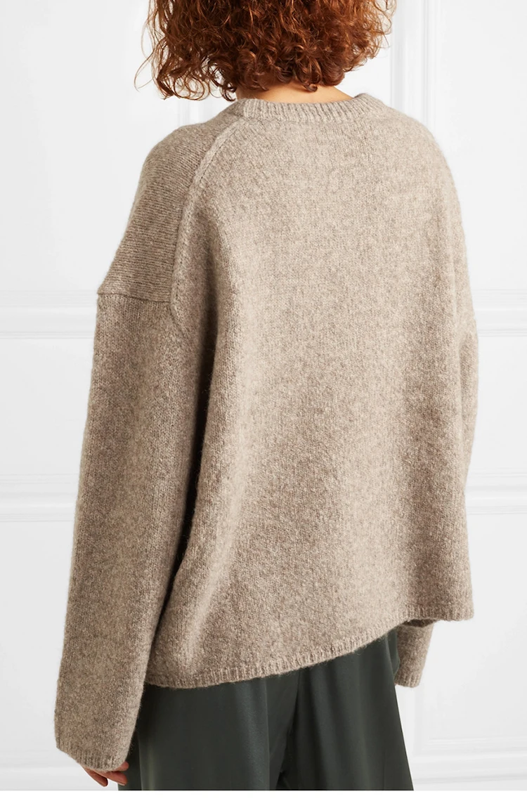 élégant Pull Cachemire Mohair Pic Manches Longuesamp; 2018 Et Avec D'hiver Dame Color À Chandail Drop Tricoter Épaule Tricot As Qualité Warmee Top CxBeWdor
