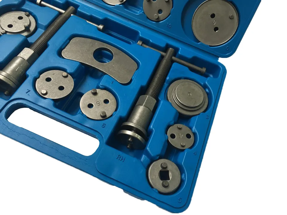 Xuuyuu Herramienta De Rebobinado De Pinza De Freno De Disco, 22 Piezas Herramienta De Retroceso De Viento Universal Kit De Herramientas De Retroceso