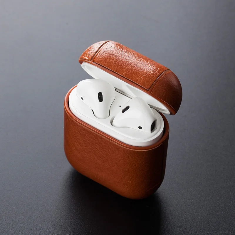 

For Apple Airpod 1 Airpod 2 Strap Leather with Buttons Headphone Case Earphone Case Accessories For Airpods Bluetooth Wireless