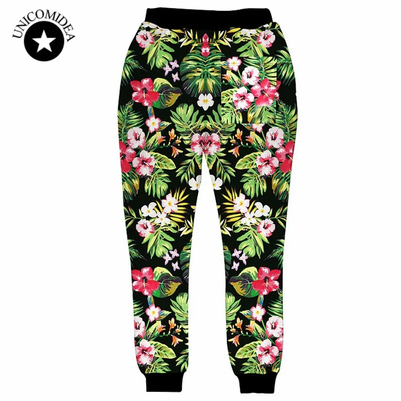 

2019 New Hip Hop Pants Men Women Floral Sweatpants 3D Print Flower Joggers Pants Sweat Pants Trousers Clothing