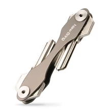 NewBring Key Ring Wallets smart car key holder collector housekeeper Oxide Aluminum DIY EDC Pocket key organizer