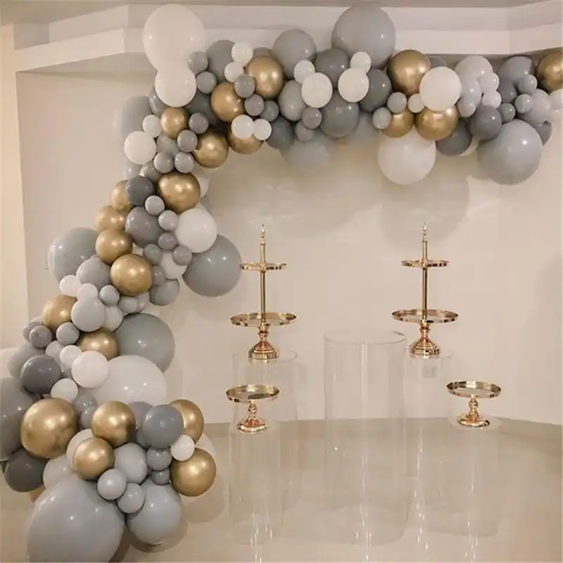 gray baby shower decorations