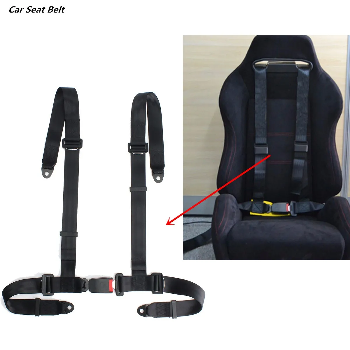 Sports Racing Harness Safety Seat Belt 3 4 Point Fixing Mounting Quick