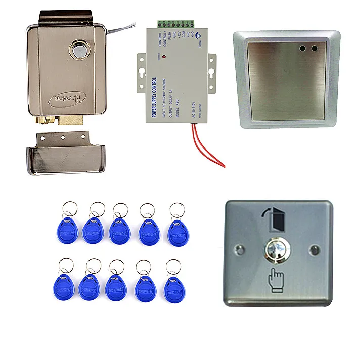 

DIY Full Kit Set Electric Lock 125KHz RFID ID Card Reader Access Control System Security Kit