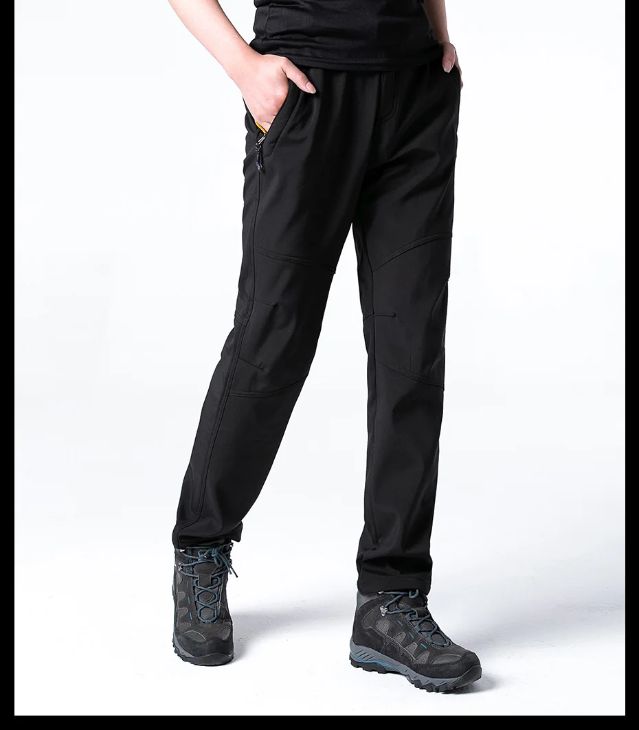 Clorts Man Trekking Pants Outdoor Waterproof Hiking Pants Men Fleece Winter Softshell Pants Warm Fishing Pants (15)