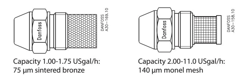 Сопло горелки высокого качества, сопло масла DANFOSS для отработанного масла и оборудования горения тяжелого масла, сопло распыления дизельного метанола