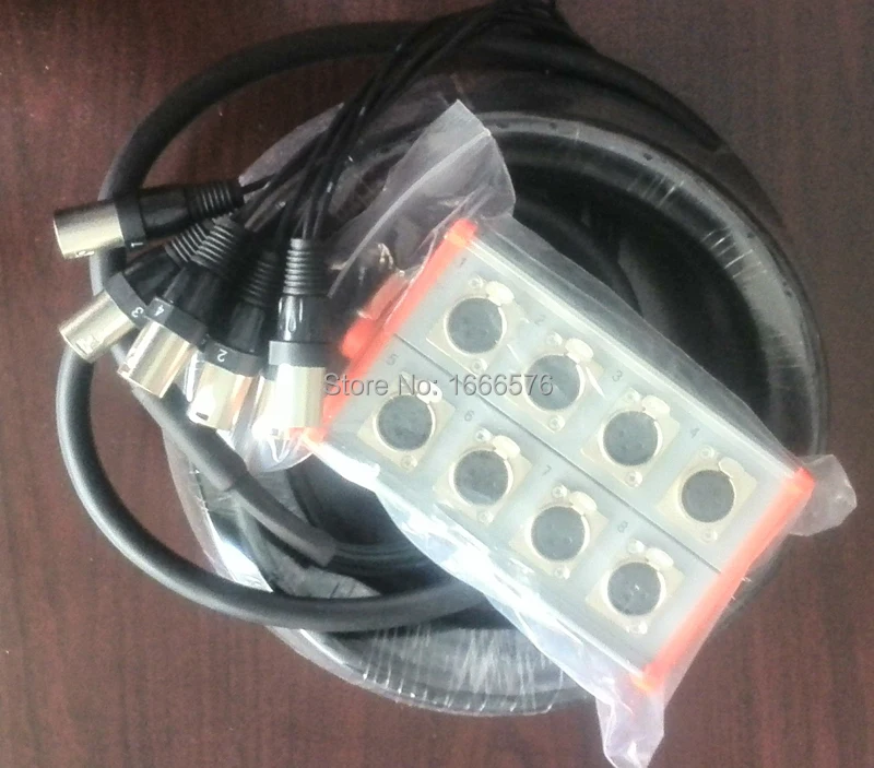 High quality KL Pro Audio 8 channel - 100ft (30m) XLR Mic Stage Snake Cable with Box High quality KL Pro Audio 8 channel - 100ft (30m) XLR Mic Stage Snake Cable with Box