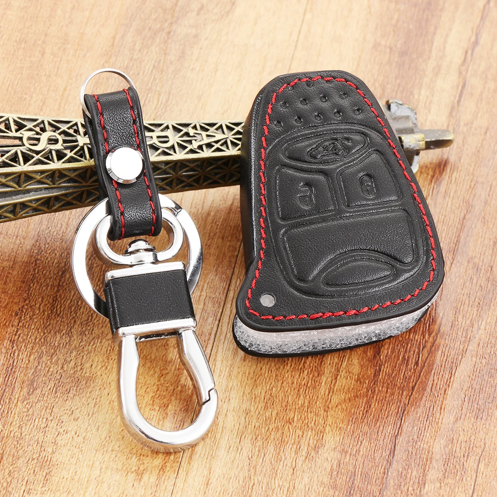 

Leather Key Holder For Jeep Grand Cherokee Compass Patriot Dodge Journey Chrysler 300C Leather Wallet Keychain For Jeep Key Case