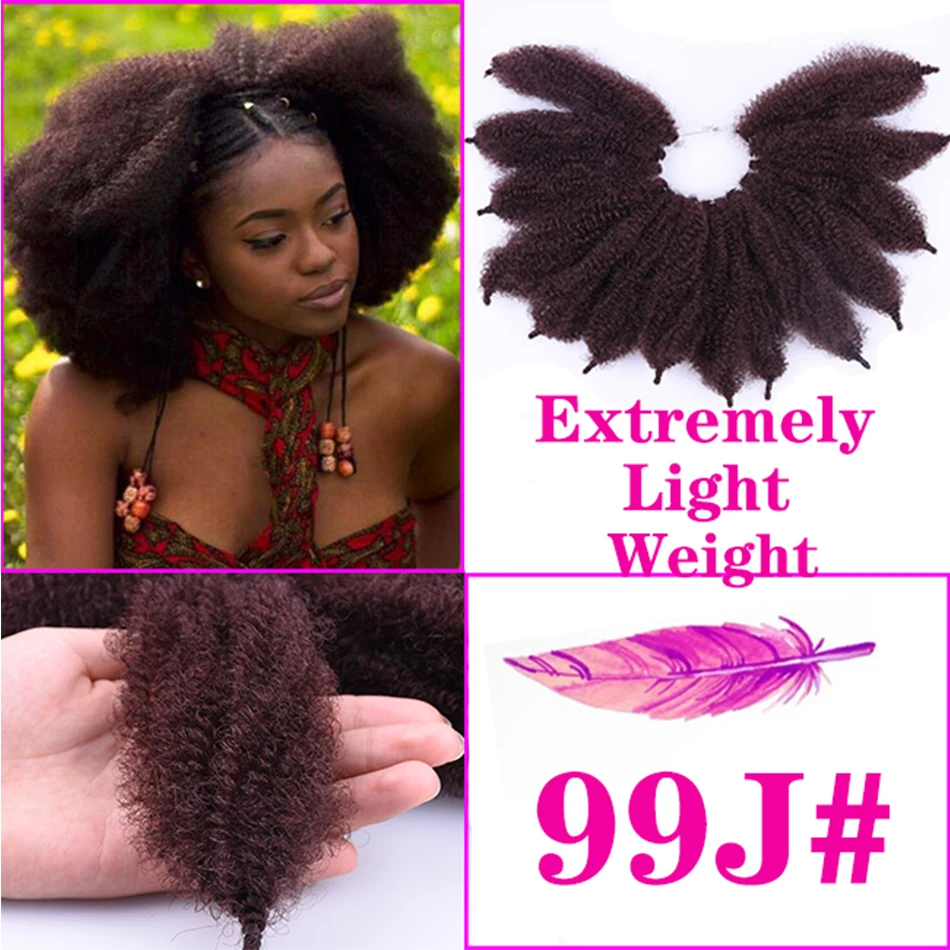 Афро марли оплетка волос 8 дюймов кудрявые локоны волос крючком косы 5 цветов вьющийся кроше синтетические плетеные волосы 14 корней/шт
