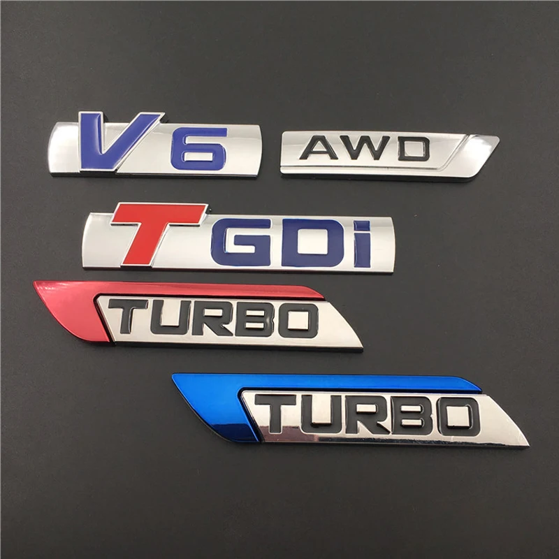 

Car Exterior Decoration for AWD V6 T GDi Turbo Sticker Emblem Trunk Badge Decal for Geely emgrand ec7 x7 ck2 panda king kong gx7