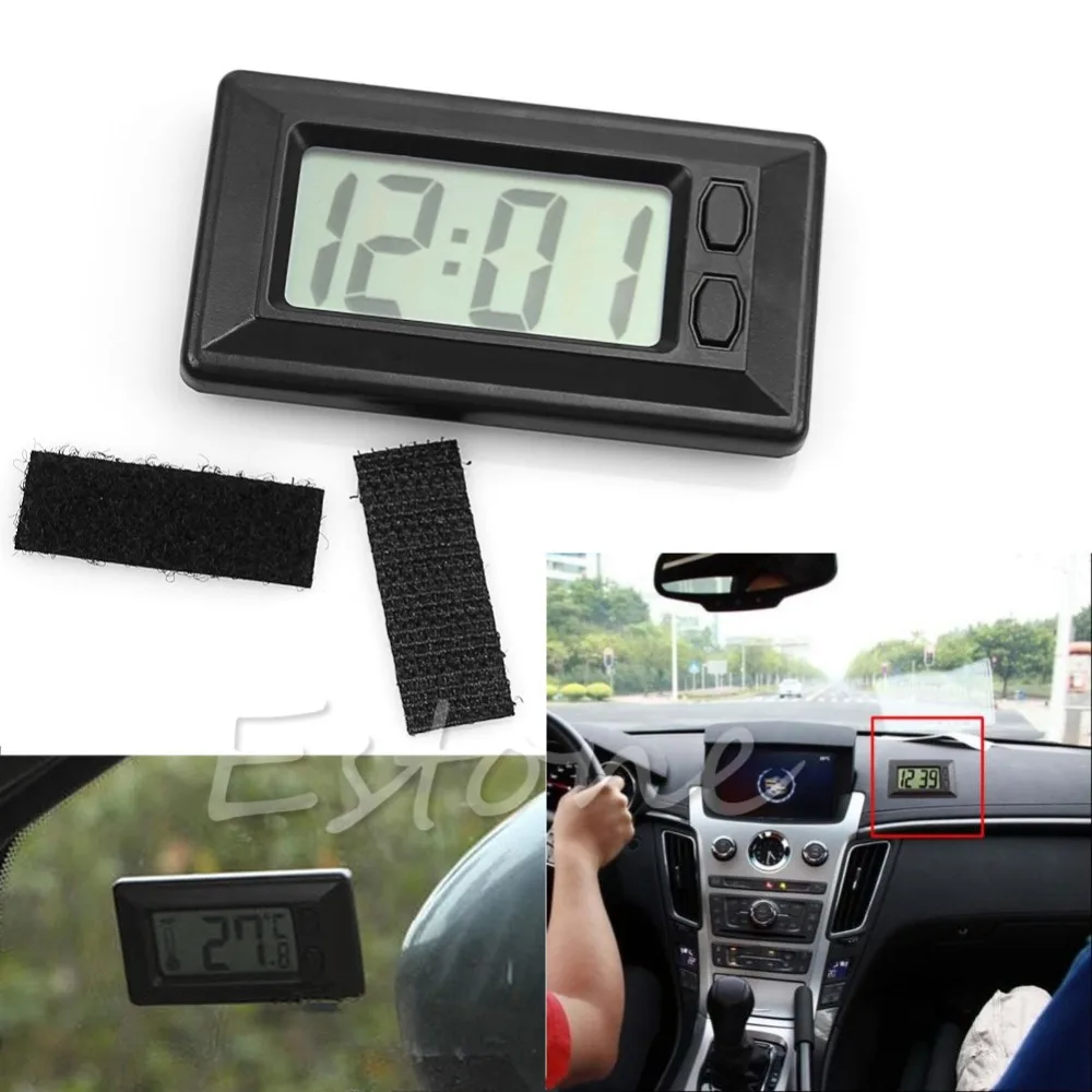 New Universal Black Digital Clock For Car-Truck-Bike-Scooter Interior Dash