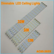 DIY 12 Вт 24 Вт 32 Вт двухцветный светодиодный панельный светильник 5730 SMD светодиодный потолочный светильник с регулируемой яркостью