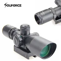 Тактический 3-9x40 зеленый/Красный точка зрения Водонепроницаемый оптический прицел подходит страйкбол охота