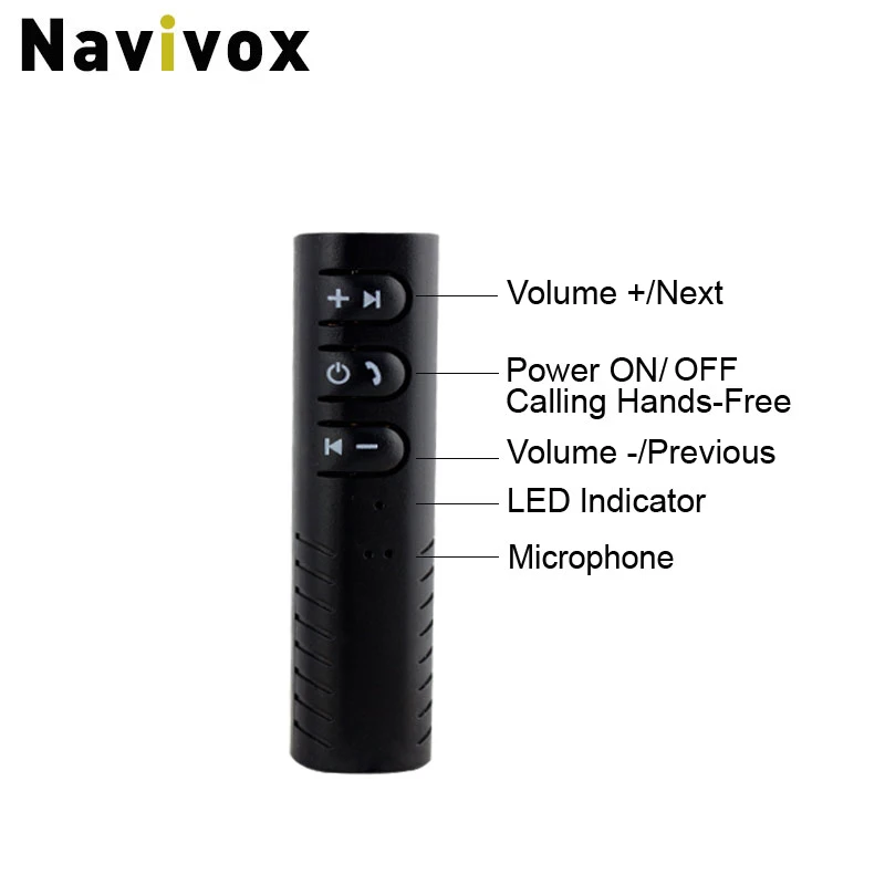 Navivox Универсальный 3,5 мм разъем мини Bluetooth автомобильный комплект Hands free Музыка Аудио приемник адаптер авто AUX комплект