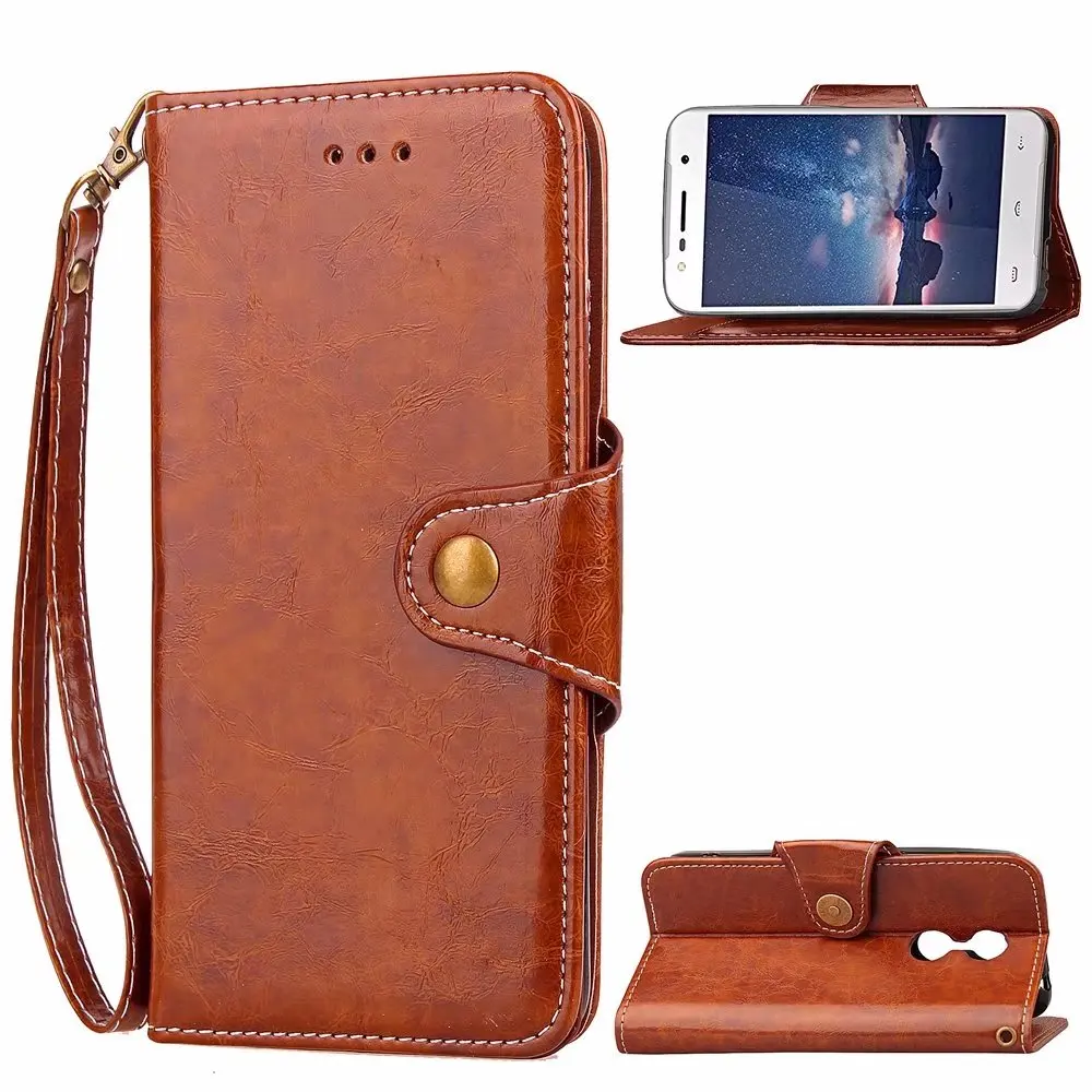 

Luxury Album Wallet Flip Cover Retro Leather Cases For HomTom HT37 Pro Antiknock Protection Case