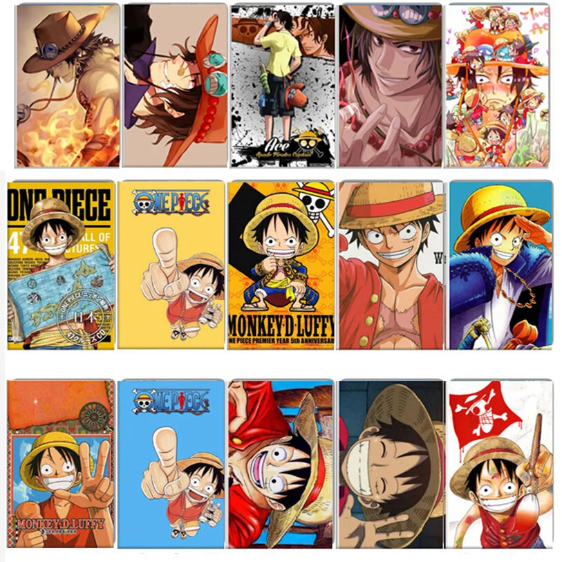 

40 pcs/lot ONE PIECE Stickers Classic Toys Anime Luffy Card Sticker Anti-Dust Bus ID Card Stickers kids birthday party gifts