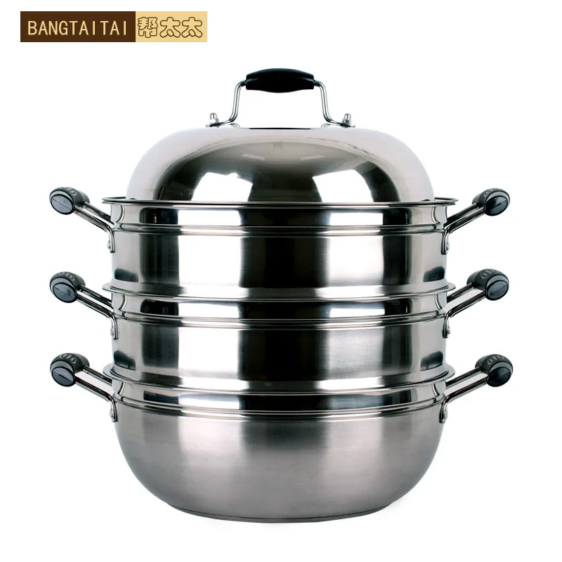 

Stainless steel steamer 34cm steamer multi-layer Large steamer double layer steamer dual