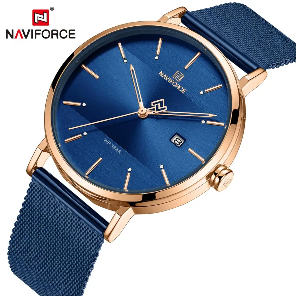 Женские наручные часы NAVIFORCE кварцевые с ремешком из нержавеющей стали