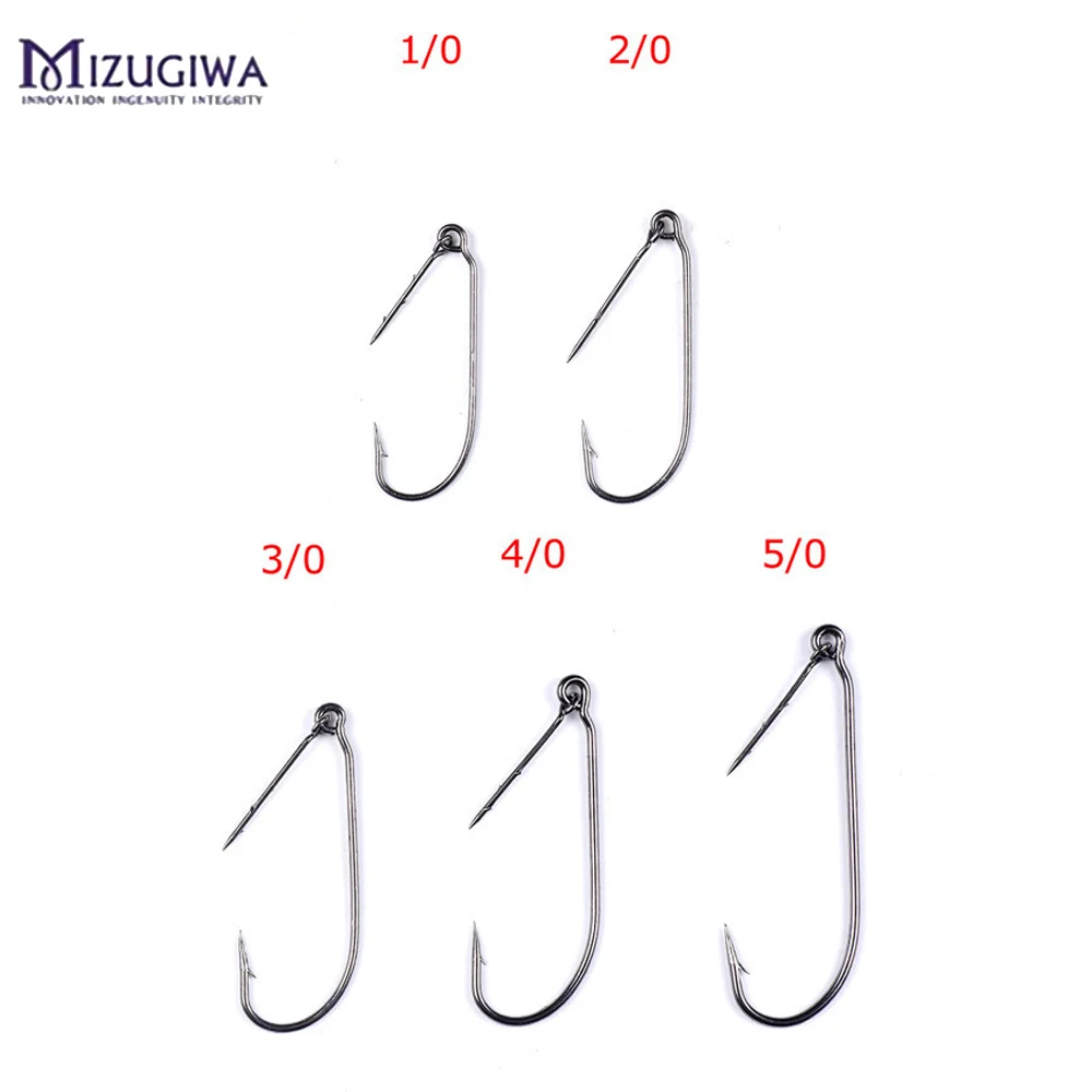 50 шт./лот Mizugiwa черный никелевый рыболовный крючок для приманки держатель мягкой