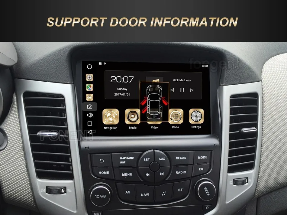 Fongent Android Восьмиядерный Автомобильный gps для Chevrolet Cruze 2008 2009 2010 2011 Мультимедиа 4 Гб Стерео Авторадио мультимедийный навигатор 4G DAB